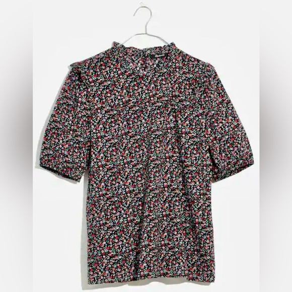 Madewell Puff-Sleeve Ruffle Top in Fieldwalk Floral - Picture 5 of 7